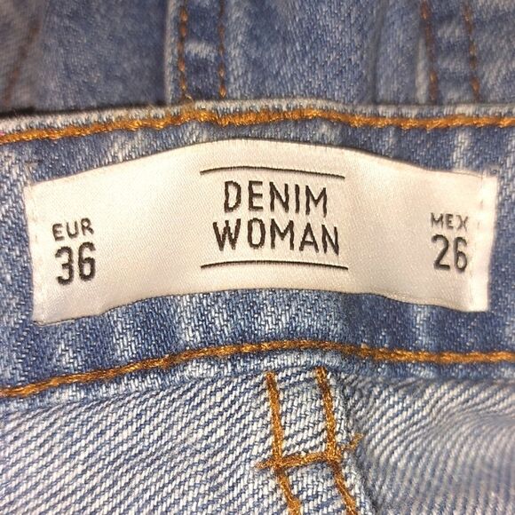 Denim Collection Lefties European Distressed High Waist Wide Leg Jeans 26 EUC - Picture 4 of 11